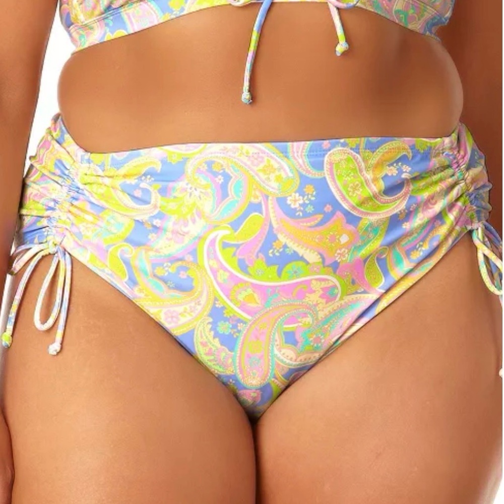 NWT California Waves Plus Salt + Cove Printed Swim Bottoms Size 20